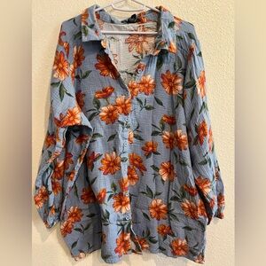 A Love Story cotton Collared Button down Long‎ Shirt